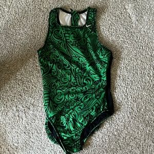 Nike one piece swim suit with back zip size 8